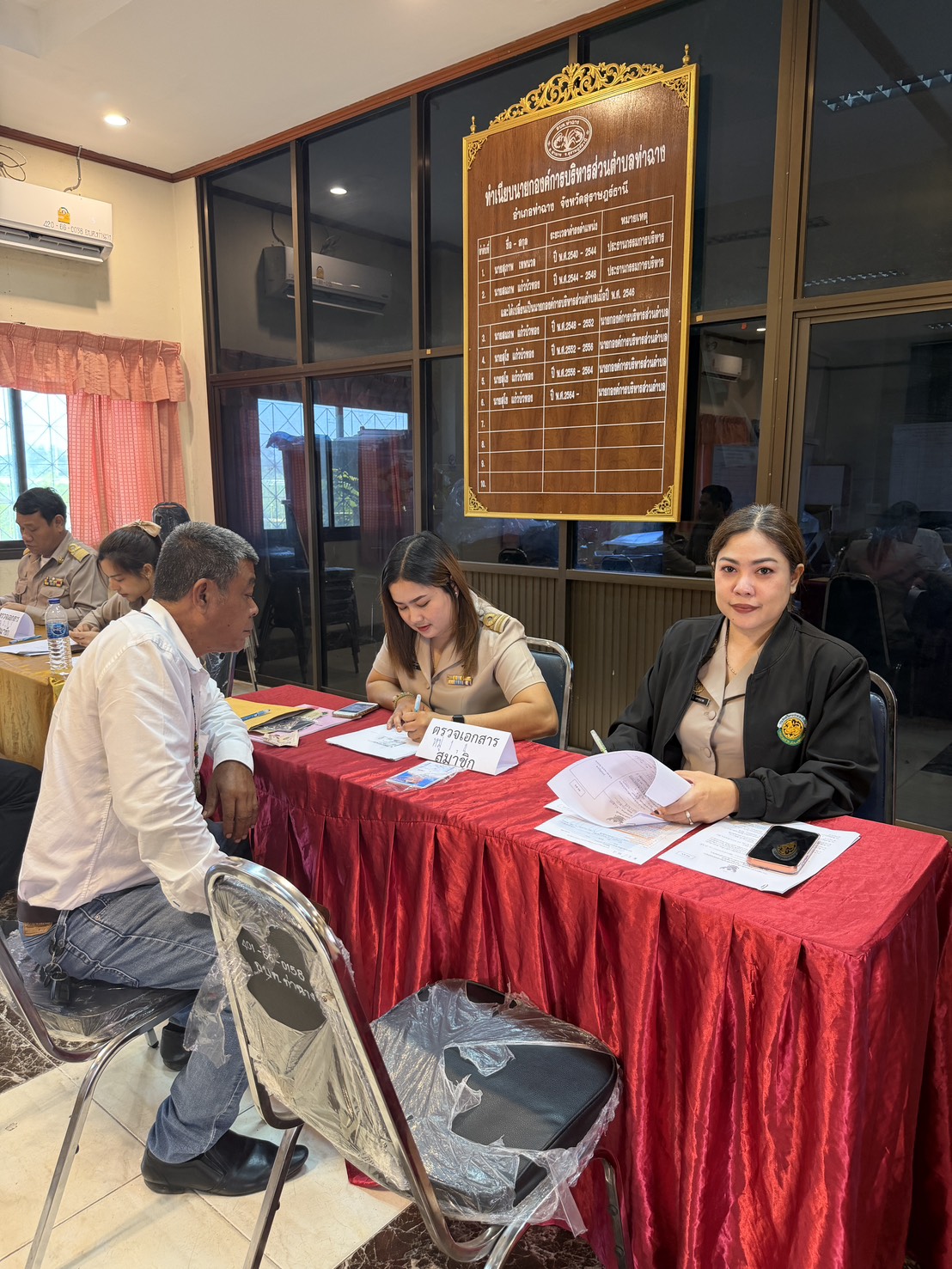 การรับสมัครเลือกตั้งสมาชิกสภาและนายก อบต.ท่าฉาง   วันแรก